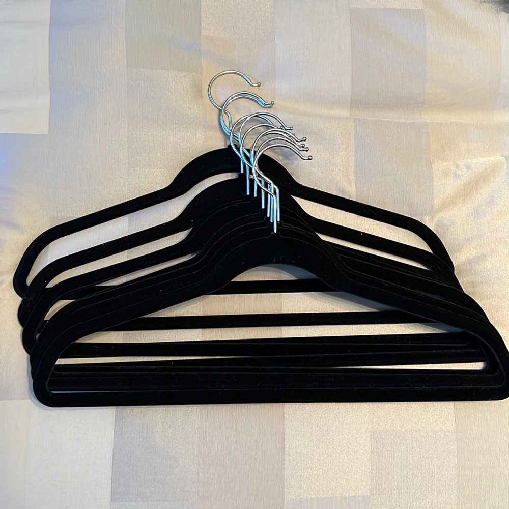 Black Velvet Lingerie Hangers
